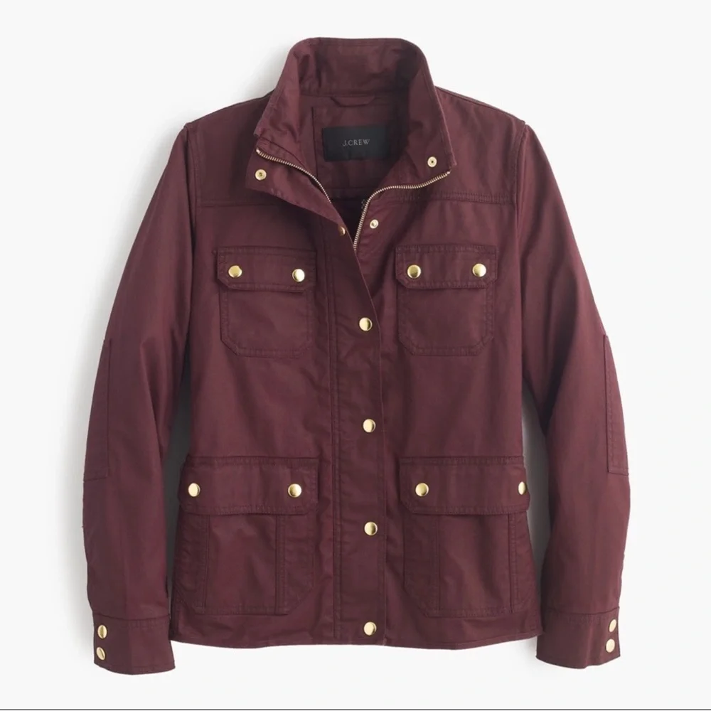 J. Crew Downtown Field Jacket in Burgundy